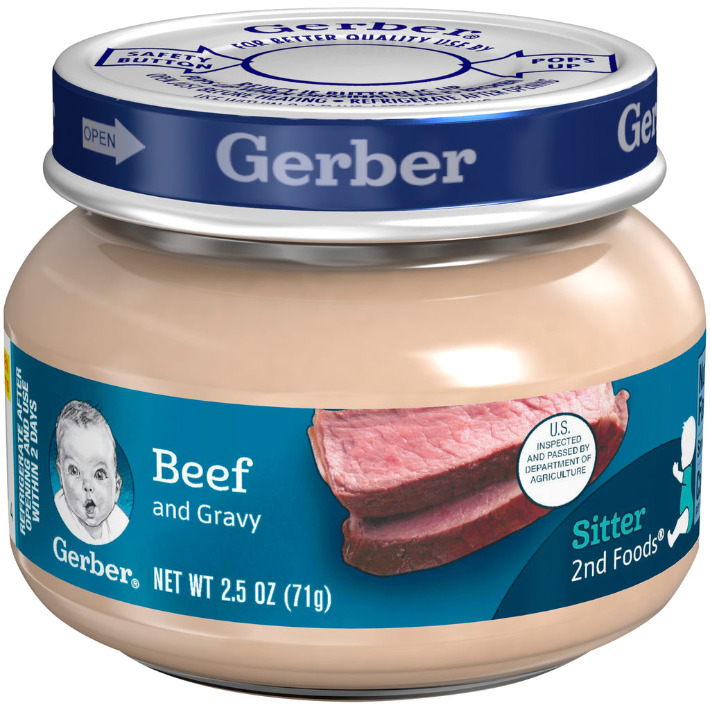 Gerber 2nd Foods Baby Food Beef & Beef Gravy - 2.5 Oz
