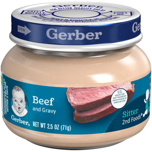 Gerber 2nd Foods Baby Food Beef & Beef Gravy - 2.5 Oz
